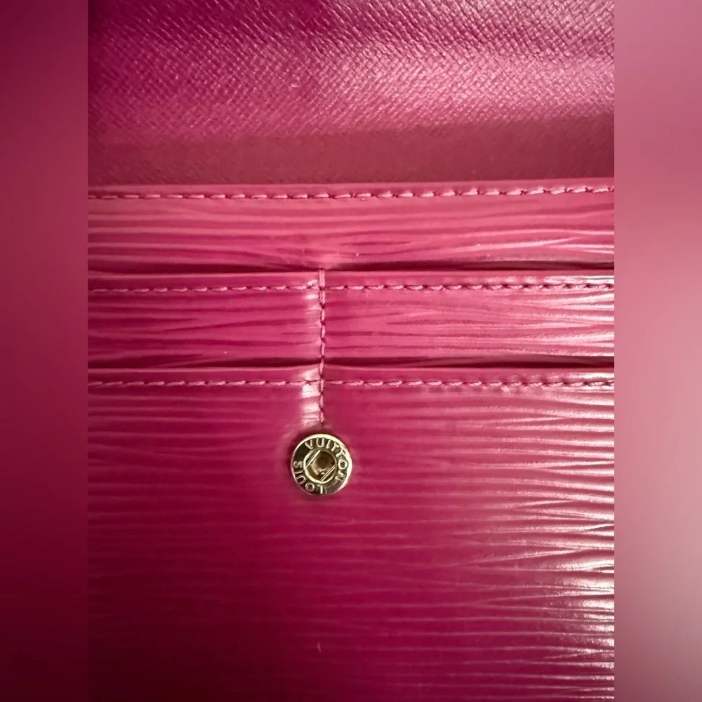 LOUIS VUITTON Portefeuille Sarah Long Wallet M60317 Epi Fuchsia Pink LV - Picture 8 of 13